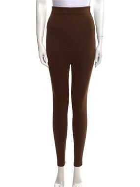 High-Rise Brown Ponte Leggings - Women